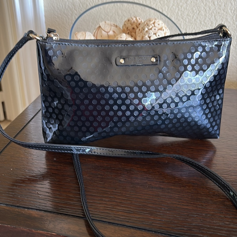 Kate Spade Euc Amy Beale Street Black Crossbody W/Pink Interior